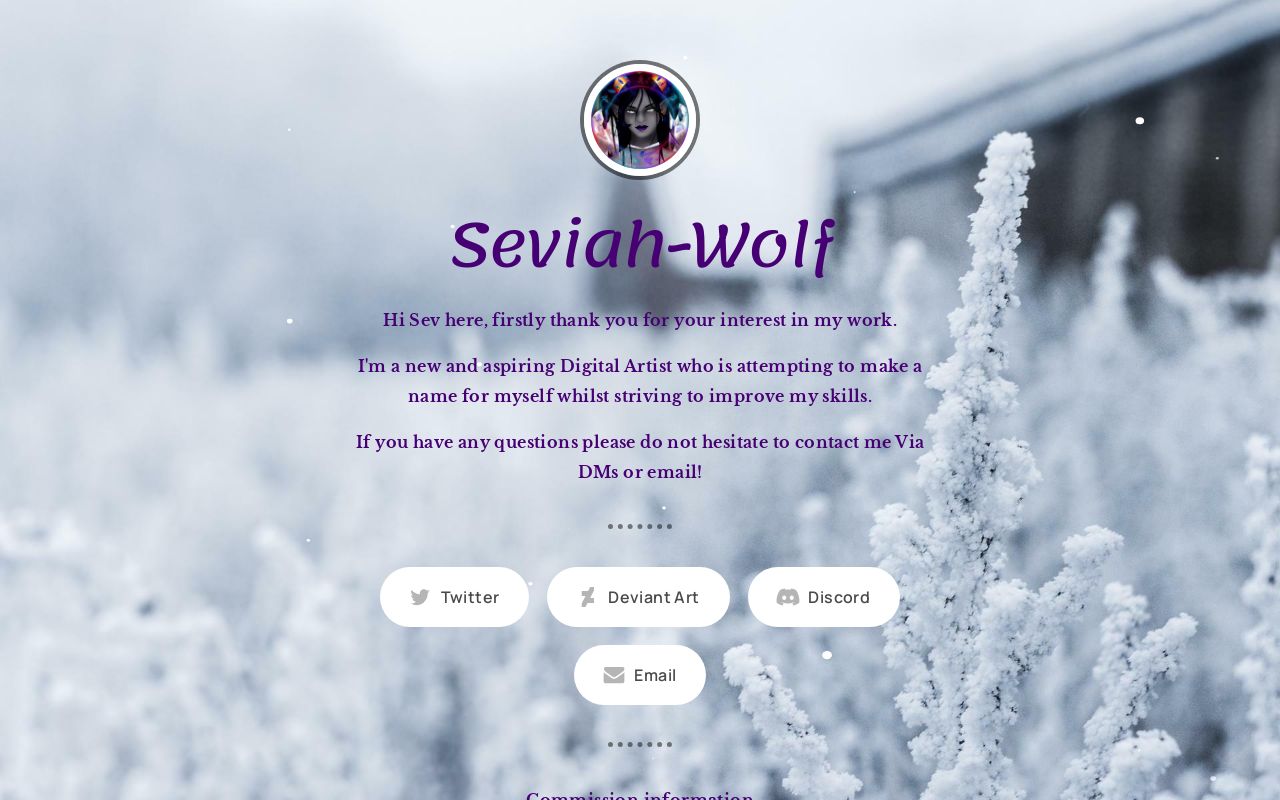 SeviahWolf Landing Page
